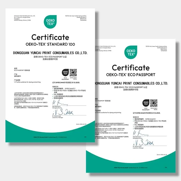 Oeko-Tex® Standard 100 And ECO-Passport certification